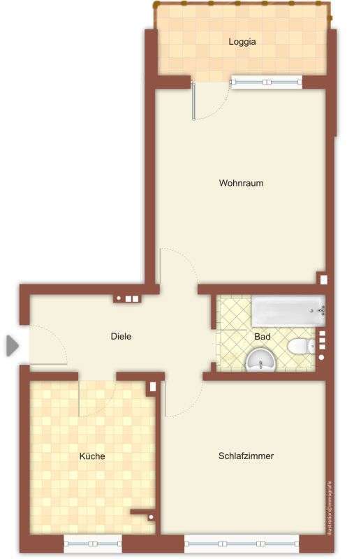 Wohnung zum Mieten in Mönchengladbach 519 € 54 m²