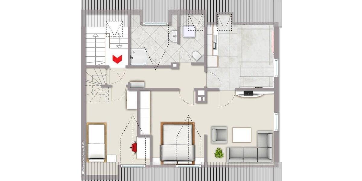 Dachgeschoßwohnung Schramberg Tennenbronn - 2 Zimmer, 45 m&sup2;, 400&euro; | Angebot:26047544