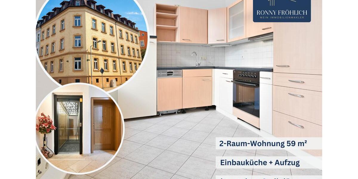 Gepflegte 2-Raum-Wohnung mit Einbauküche in Meerane 2 zimmer