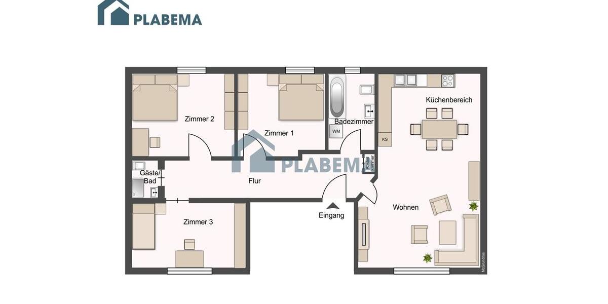 Dachgeschoßwohnung Schwerin - 4 Zimmer, 105 m&sup2;, 1.470&euro; | Angebot:24980118