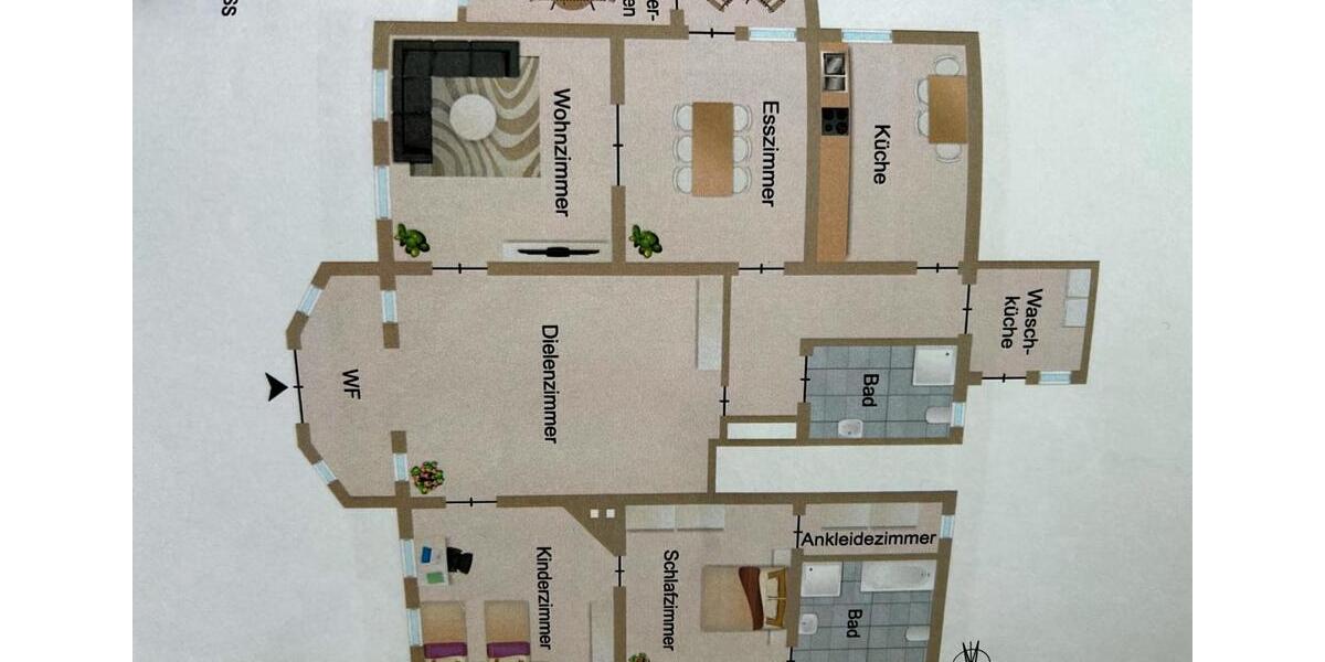 Erdgeschoßwohnung Bücken - 5 Zimmer, 134 m&sup2;, 1.150&euro; | Angebot:26487682