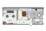 Dachgeschoßwohnung Bergkamen - 2 Zimmer, 58 m&sup2;, 530&euro; | Angebot:26517418