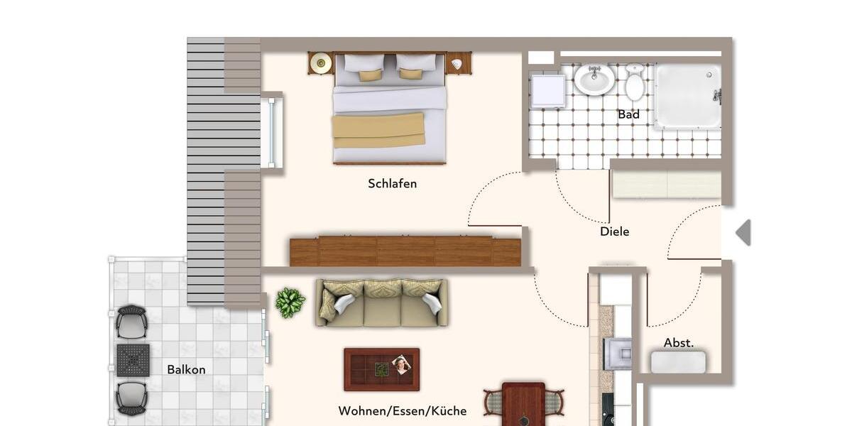 Wohnen für Senioren: Schicke Wohnung in Tübinger Halbhöhenlage 2 zimmer