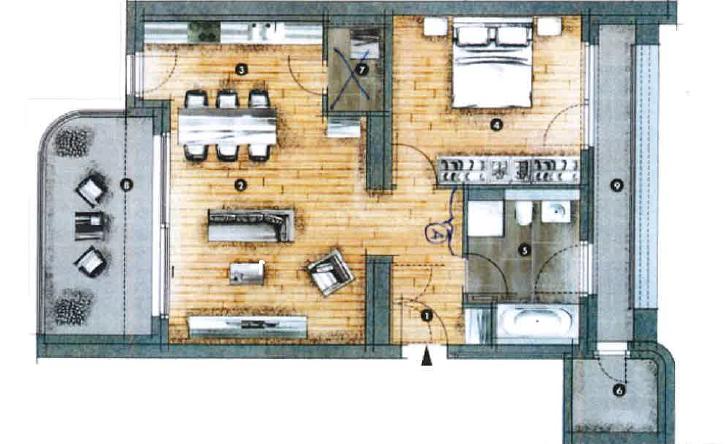 Etagenwohnung Düsseldorf Stadtbezirk 2 - 2 Zimmer, 74 m&sup2;, 1.400&euro; | Angebot:26580207