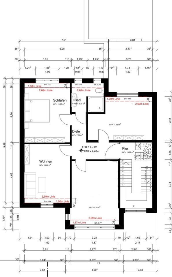 Wohnung-Miete-3 Zimmer-77,75qm-Balkon-Solingen Katternberg zimmer