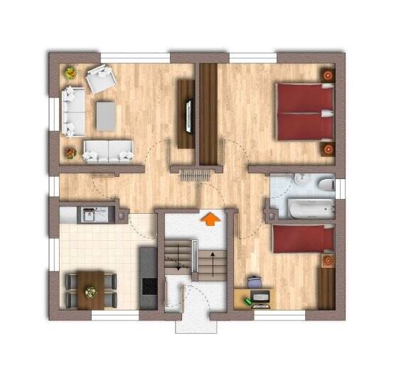 Etagenwohnung Gerbrunn - 3 Zimmer, 68 m&sup2;, 760&euro; | Angebot:25845447