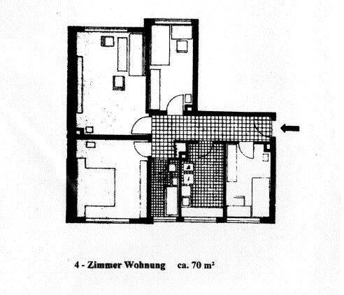 Etagenwohnung Kassel Süsterfeld/Helleböhn - 4 Zimmer, 73 m&sup2;, 620&euro; | Angebot:26787135