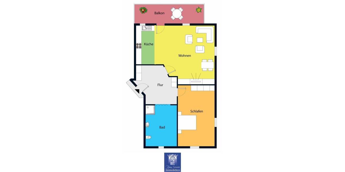 Etagenwohnung Freital - 2 Zimmer, 45 m&sup2;, 495&euro; | Angebot:26687644