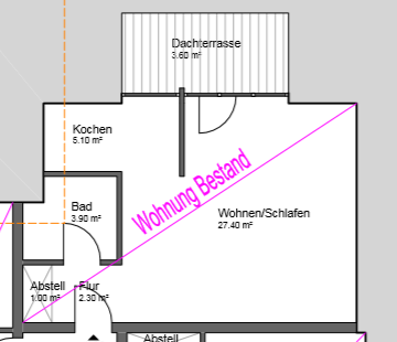 Dachgeschoßwohnung Freren - 1 Zimmer, 43 m&sup2;, 335&euro; | Angebot:25715014