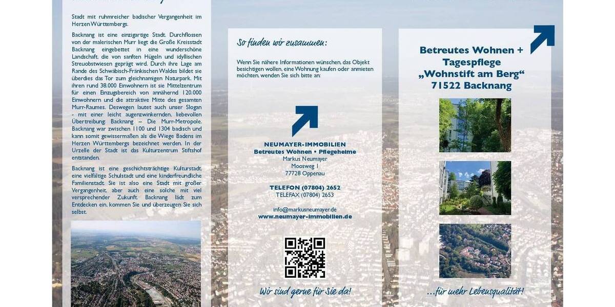 Etagenwohnung Backnang - 2 Zimmer, 47 m&sup2;, 665&euro; | Angebot:25662415