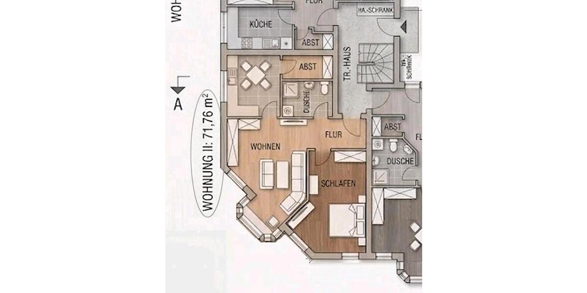 Erdgeschoßwohnung Saterland - 1 Zimmer, 72 m&sup2;, 580&euro; | Angebot:26545457