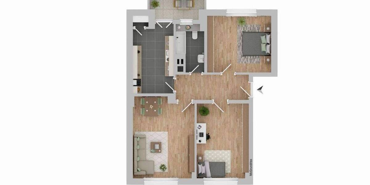 Etagenwohnung Zwickau Pölbitz - 3 Zimmer, 73 m&sup2;, 475&euro; | Angebot:26826651