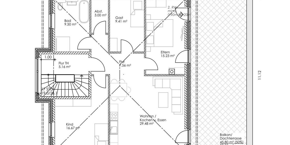 Etagenwohnung Hodenhagen - 4 Zimmer, 119 m&sup2;, 1.250&euro; | Angebot:24781353