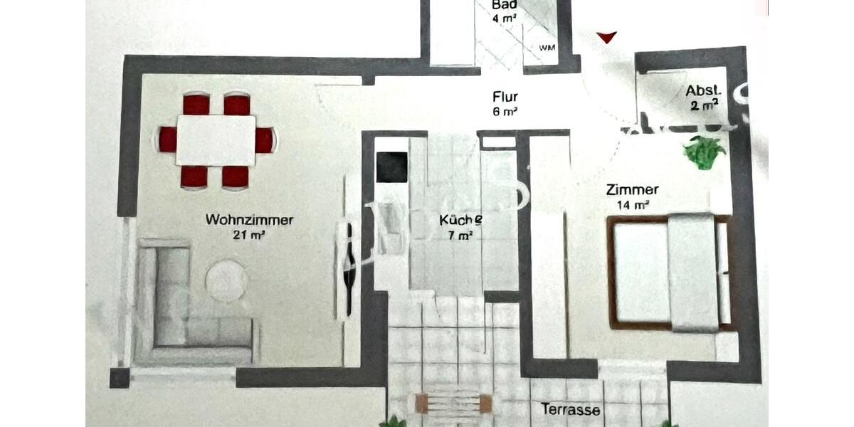 Erdgeschoßwohnung Bremerhaven Leherheide - 2 Zimmer, 58 m&sup2;, 850&euro; | Angebot:25590335