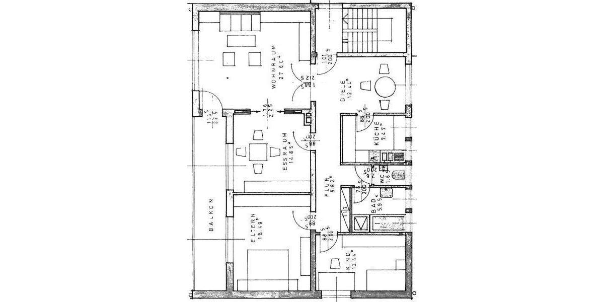 Etagenwohnung Straubing - 4 Zimmer, 118 m&sup2;, 600&euro; | Angebot:25747351