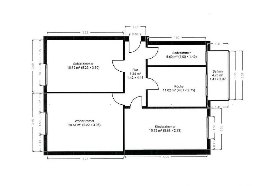 3-Zimmer-Wohnung mit Balkon Loggia! 3 zimmer