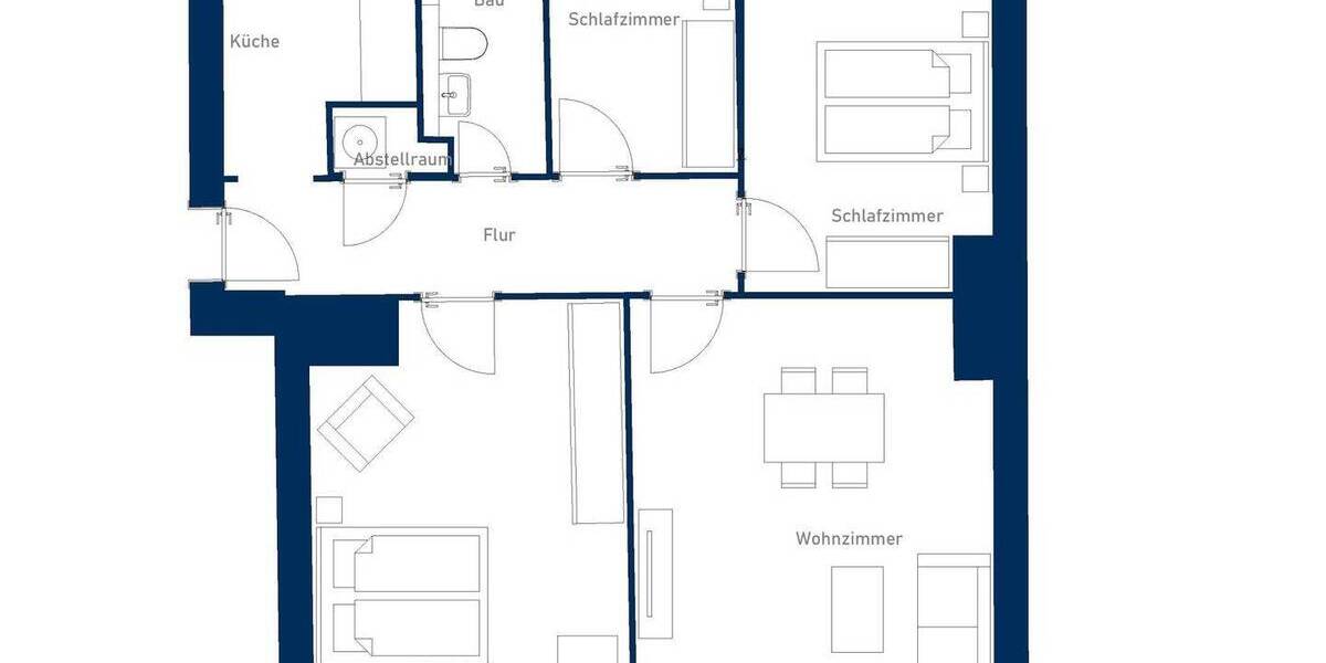 Etagenwohnung Berlin Steglitz - 3 Zimmer, 82 m&sup2;, 1.760&euro; | Angebot:26154815