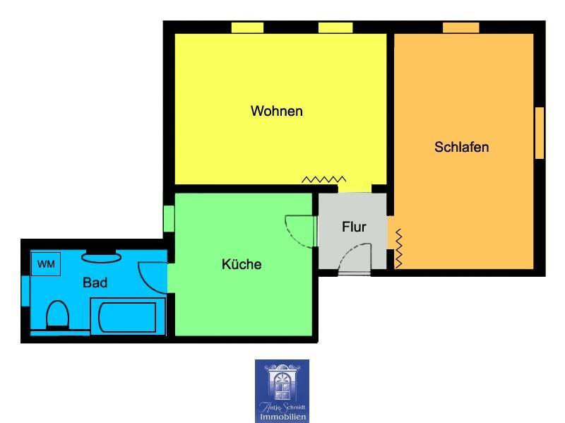 Etagenwohnung Zeithain - 2 Zimmer, 48 m&sup2;, 250&euro; | Angebot:25559076