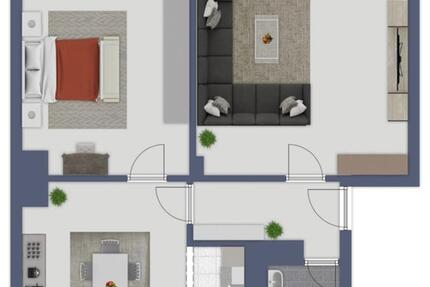 Wohnung Köln Rodenkirchen - 2 Zimmer, 58 m&sup2;, 980&euro; | Angebot:26624774
