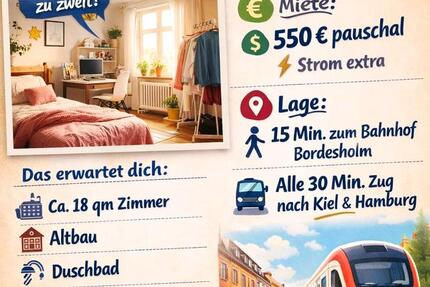 Wohnen auf Zeit Bordesholm - 1 Zimmer, 18 m&sup2;, 550&euro; | Angebot:24696909