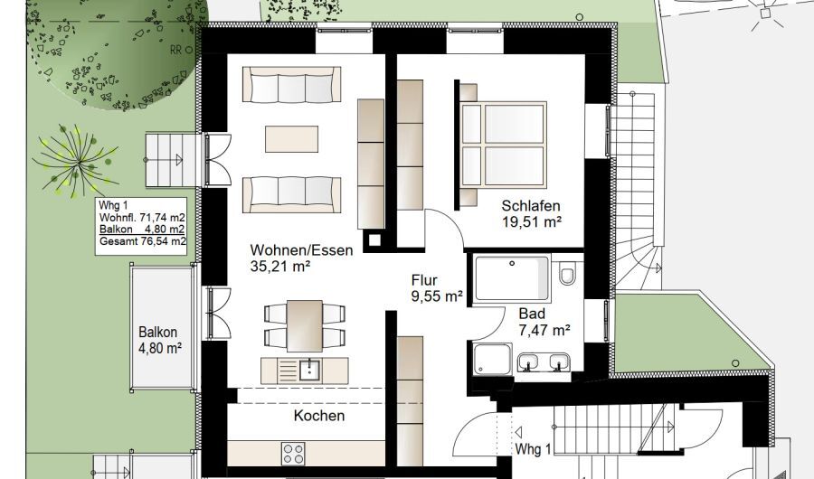2 Altbau Loft Wohnung am Lech: 73 qm + 64 qm, kernsaniert, BalkonGarten, Parkett, Küche, ruhig, nähe KUKA, provisionsfrei 2 zimmer