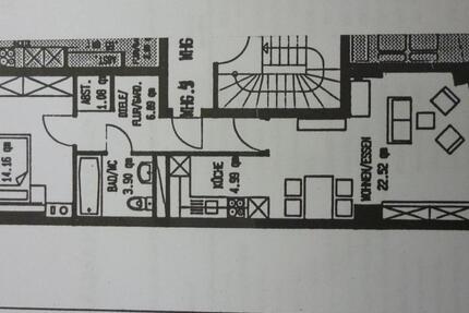 Ab 1.2. gepflegte 2,5 Zi. (54qm) Wohnung mit EBk im Zentrum 2.5 zimmer