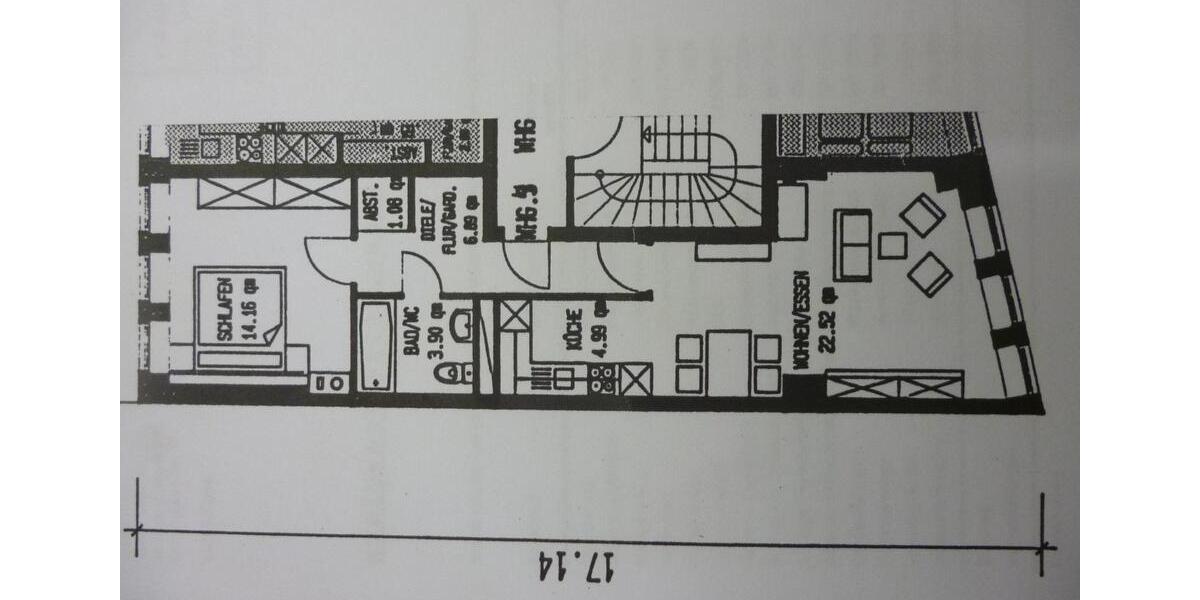 Ab 1.2. gepflegte 2,5 Zi. (54qm) Wohnung mit EBk im Zentrum 2.5 zimmer