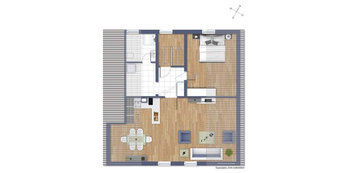 Etagenwohnung Pfungstadt - 1 Zimmer, 37 m&sup2;, 545&euro; | Angebot:25107584