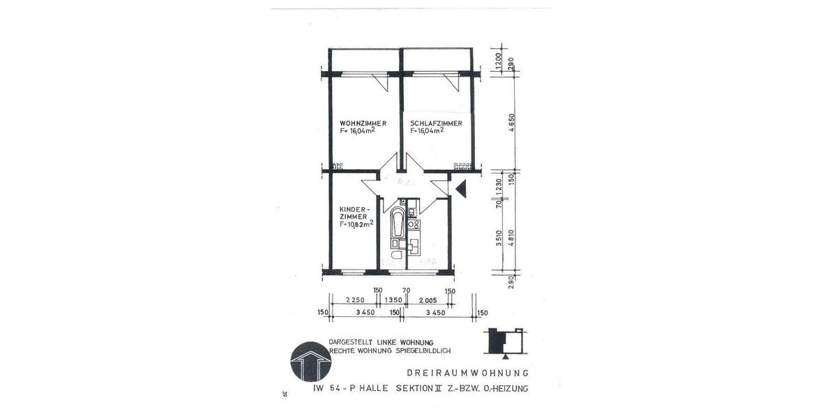 Etagenwohnung Quedlinburg - 3 Zimmer, 61 m&sup2;, 511&euro; | Angebot:25999385