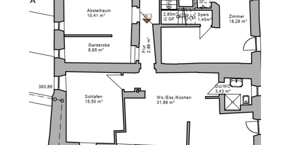 Erdgeschoßwohnung Amberg - 3 Zimmer, 70 m&sup2;, 895&euro; | Angebot:25415224