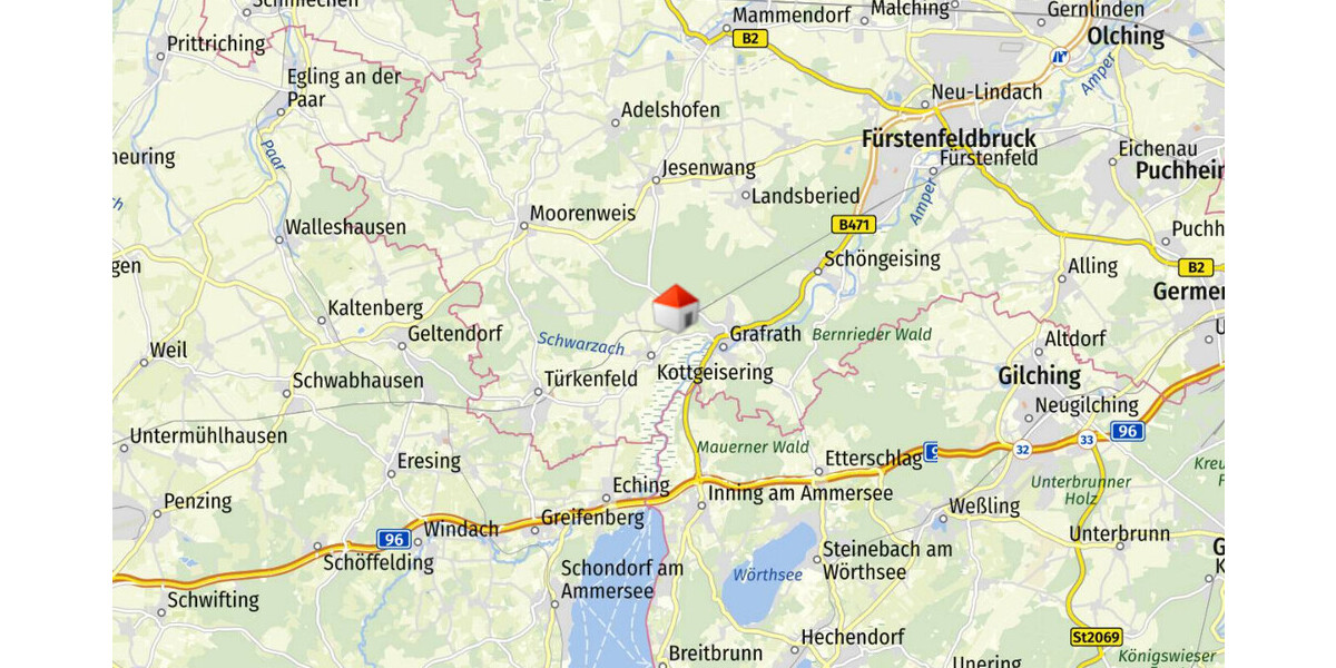 WINDISCH - Stilvolle 2-Zi.-Erdgeschosswohnung in ruhigem 3-Familien-Haus - in Ortsrandlage - Etagenwohnung Kottgeisering | Angebot:25376799