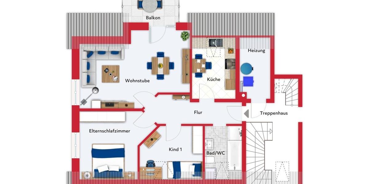 Dachgeschoßwohnung Visselhövede - 3 Zimmer, 70 m&sup2;, 680&euro; | Angebot:26668720