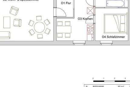 2-Raum-Wohnung in 17509 Loissin, 1. OG, mit Parkpl., Spüler, Ofen 2 zimmer