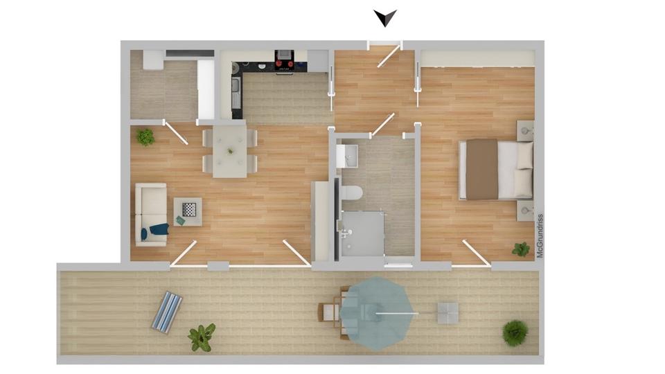 Etagenwohnung Münchsmünster - 2 Zimmer, 81 m&sup2;, 900&euro; | Angebot:25789151