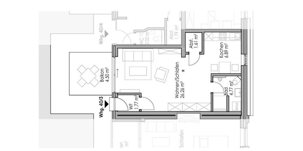 Etagenwohnung Hage - 1 Zimmer, 45 m&sup2;, 390&euro; | Angebot:25140432