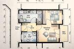 Etagenwohnung Grabow - 2 Zimmer, 51 m&sup2;, 615&euro; | Angebot:26618184