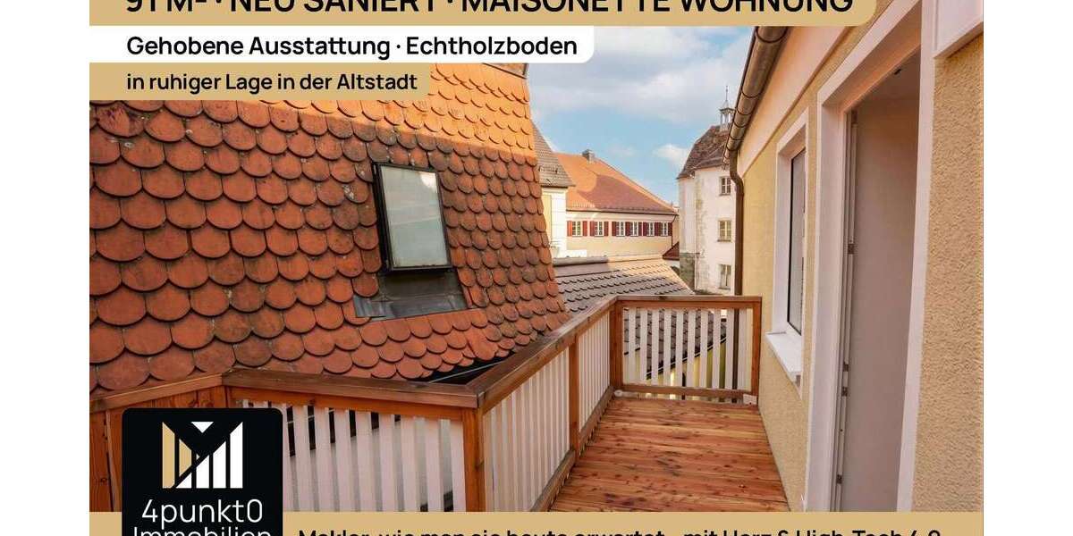 Etagenwohnung Monheim (Schwaben) - 3 Zimmer, 91 m&sup2;, 900&euro; | Angebot:26996181