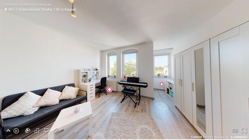 Wohnen auf Zeit Kassel Philippinenhof-Warteberg - 4 Zimmer, 22 m&sup2;, 384&euro; | Angebot:26220196