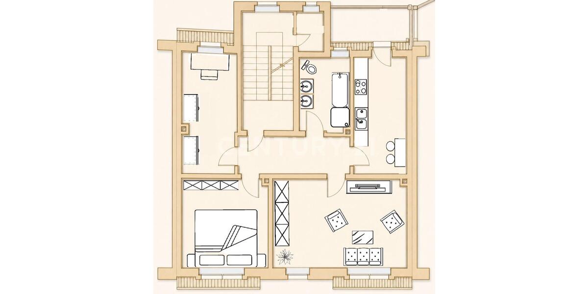 Dachgeschoßwohnung Gera Alt-Taubenpreskeln - 3 Zimmer, 91 m&sup2;, 540&euro; | Angebot:26632733