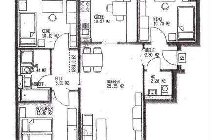 4 Zi, Küche, Bad, WC, Loggia, Balkon, TG Mietwohnung Dachau zimmer