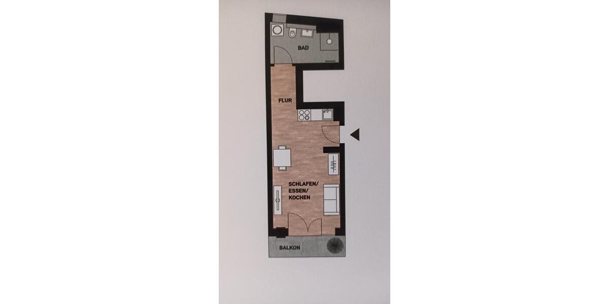 Etagenwohnung Traunstein - 1 Zimmer, 35 m&sup2;, 640&euro; | Angebot:26693019