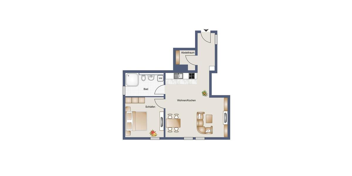 Etagenwohnung Schmallenberg - 2 Zimmer, 60 m&sup2;, 485&euro; | Angebot:21541766