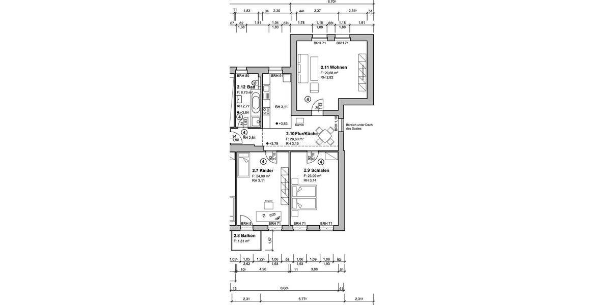 3-Raum-Whg. - 117 m2 im Grünen ...ab sofort frei. 3 zimmer
