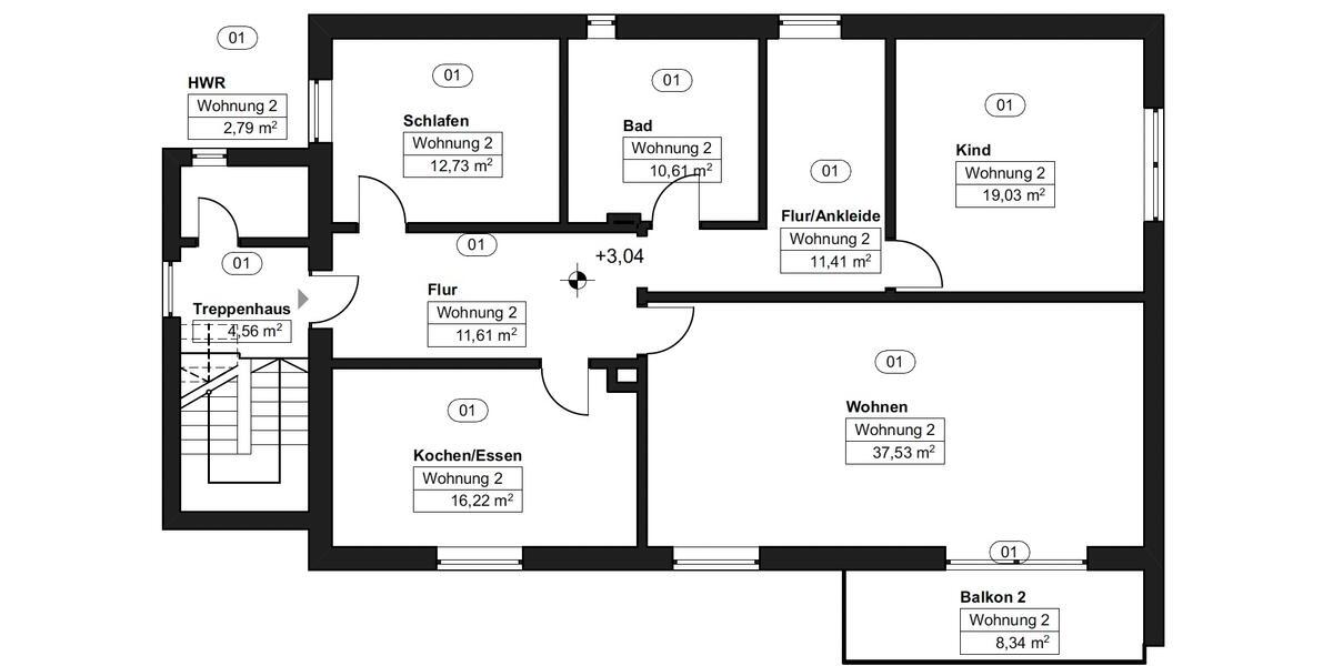Etagenwohnung Hünfeld - 3.5 Zimmer, 124 m&sup2;, 950&euro; | Angebot:26578810
