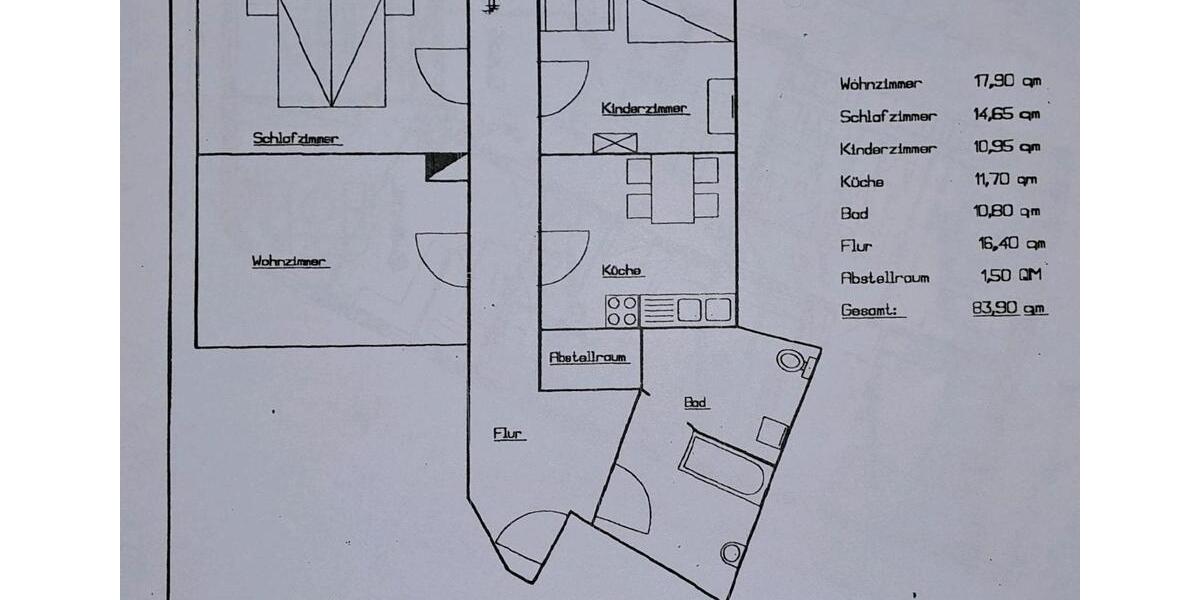 Etagenwohnung Hohenstein-Ernstthal Ernstthal - 3 Zimmer, 84 m&sup2;, 500&euro; | Angebot:26050460