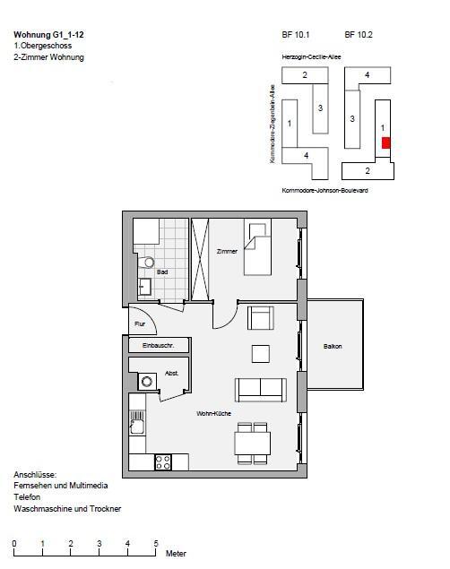 Kompakte 2-Zimmer-Wohnung am Waller Sand zimmer
