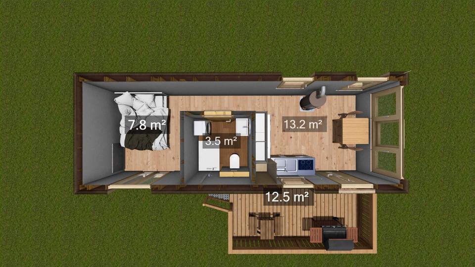 Einfamilienhaus Wasserburg am Inn - 3 Zimmer, 43 m&sup2;, 250&euro; | Angebot:20545342