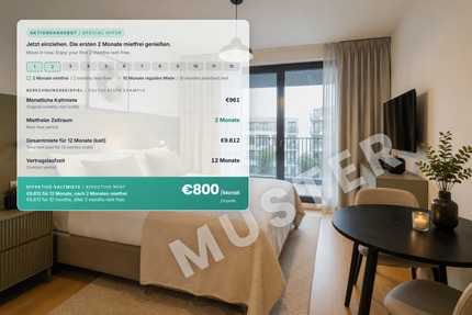 Wohnung Berlin Neukölln - 1 Zimmer, 28 m&sup2;, 971&euro; | Angebot:27302354