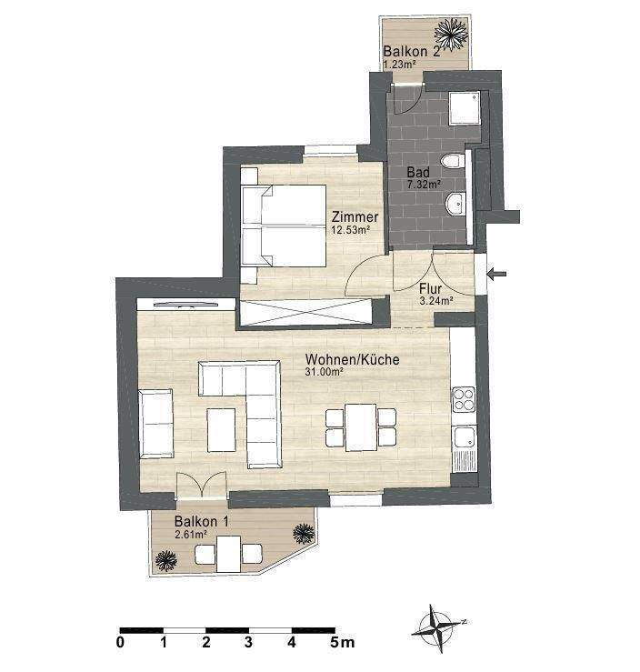 Helle Neubauwohnung mit modernem Komfort in Berlin-Schöneberg 2 zimmer
