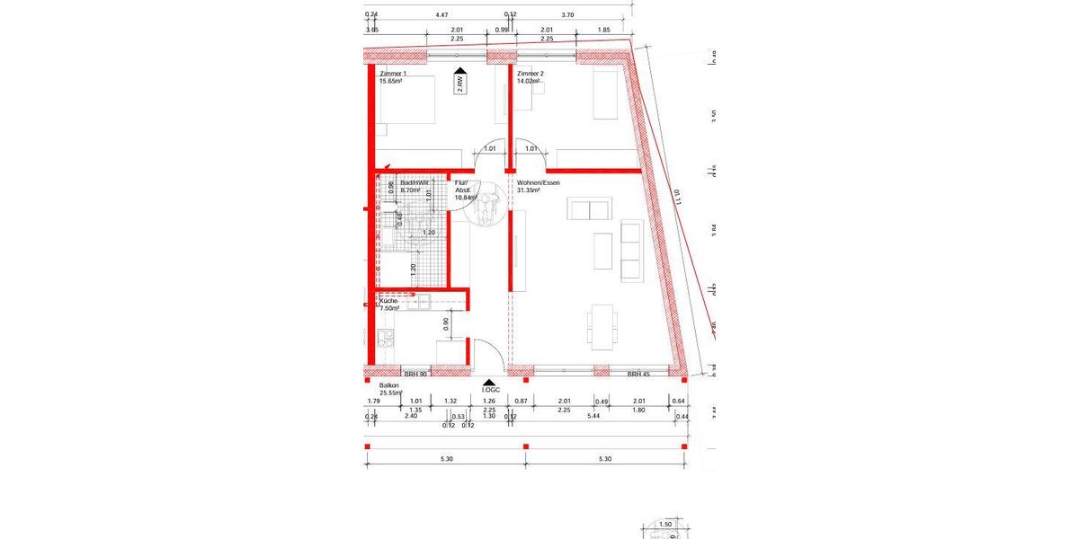 Etagenwohnung Harsewinkel - 3 Zimmer, 101 m&sup2;, 1.110&euro; | Angebot:26447923